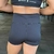 Short Feminino Cintura Alta Curto Bs Preto Emblema Vermelho com Branco na internet
