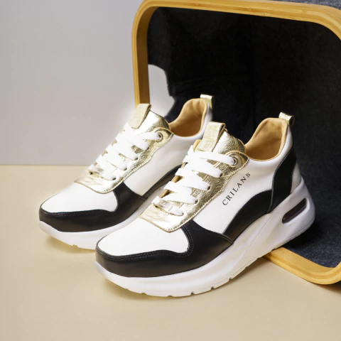 Sneaker Confort 503 - blanco negro platino - comprar online