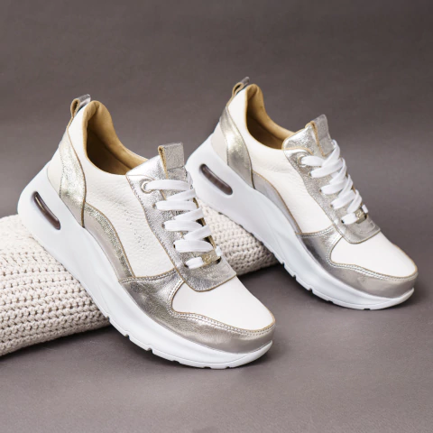 Sneaker Confort 503 - blanco plata - comprar online