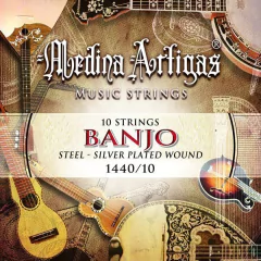 1440/10 ENCORDADO MEDINA ARTIGAS BANJO 10 CUERDAS PLATEADO