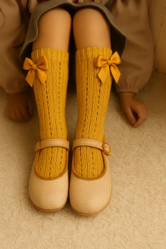 Medias caladas de algodón caña alta DONORA COQUETTE celeste vintage (Talle 12 al 35) - (copia) - comprar online