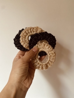 Colita scrunchie LUZ negro - (par)(grande) - comprar online