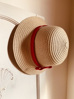 Sombrero ODILIA lazo rojo - comprar online