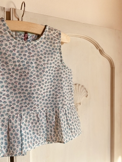 Blusa LORELEI celeste - tienda online