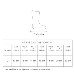 Medias caladas de algodón caña alta coquette DONORA rosa viejo (Talle 12 al 35) en internet