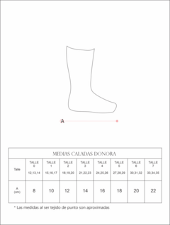 Medias caladas caña alta ROJA coquette DONORA invierno (Talle 15 al 32) - tienda online