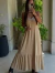 VESTIDO LARGO DE LINO VOLADOS SALE - comprar online