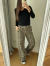 PANTALON DE GABARDINA PRINT BLA - comprar online
