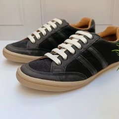 Zapatilla Pietro Recargada Lona Negra - comprar online