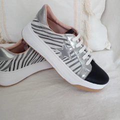 Zapatilla Stalla&co Cebra/plata/negro/Estrella Art. 2600