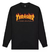 MANGA LARGA THRASHER FLAMA NEGRO