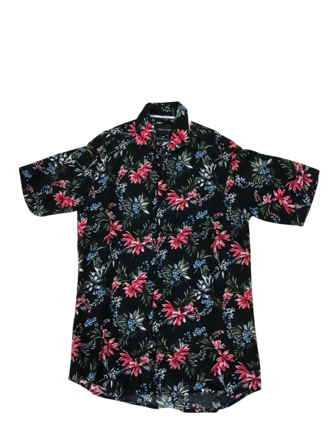 CAMISA CERO ES TRES FLOR ROSA BLANCO