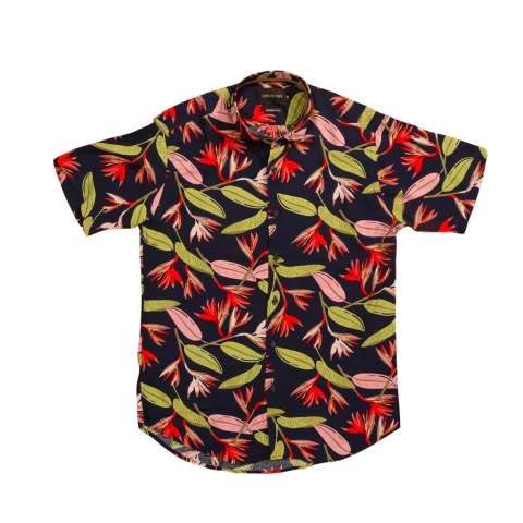 CAMISA MC CERO ES TRES PINKY FIBRANA AZUL MARINO