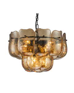 Lampara de colar cúpula dorada - comprar online