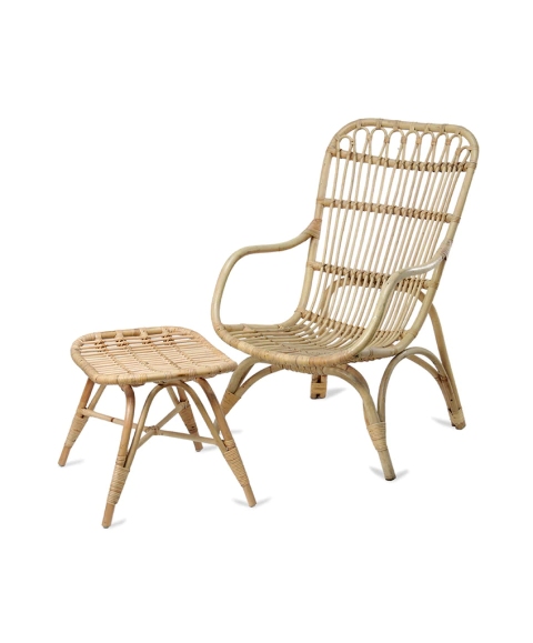 misool armchair with footrest