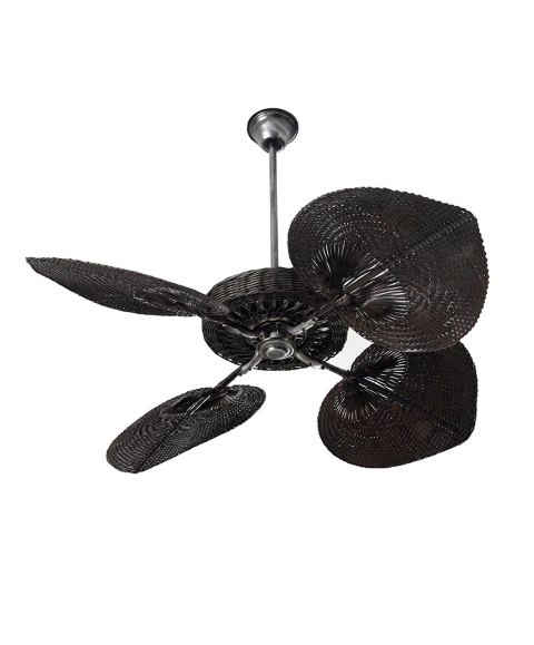 casablanca style rattan fan dark chocolate - buy online