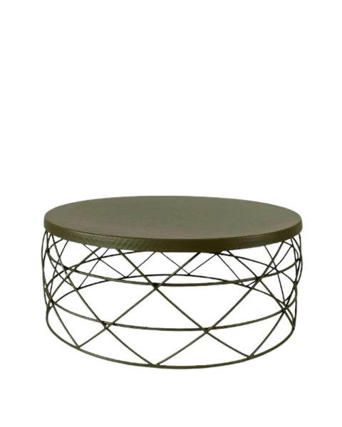 Mesa baja metálica verde