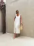 Vestido brim midi regata nature fenda bolsos - Yellow Lily Store