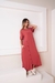Vestido viscolycra longuete botões saia unilateral amplo - comprar online