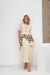 Conjunto moletinho tee canoa saia midi evase - Yellow Lily Store