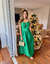 Vestido tricoline 100% algodão alcinha laço longo
