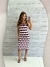 Vestido modal zigzag midi alcinha grossa - comprar online