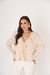 Blusa modal babado central manga longa - comprar online