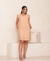 Vestido viscoamida joelho manga babadinho bolsos básico - Yellow Lily Store