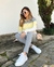 Conjunto moletinho tricolor capuz - Yellow Lily Store