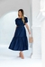 Conjunto jeans premium princesa elástico saia midi na internet