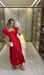 Vestido tricoline longuete babado manga - comprar online