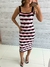 Vestido modal zigzag midi alcinha grossa na internet