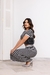 Conjunto modal listras bicolor saia midi cropped na internet