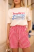 Short tricoline compridinho listrado verão