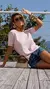 Tee modal bicolor manga - comprar online