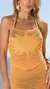 Conjunto linha cropped saia franjinhas assimétrica - loja online
