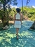 Vestido modal boho golinha alta plissada babados barra