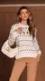 Blusa mousse listras losanguinhos na internet