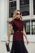Blusa modal relevo horizontal alongada