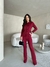 Conjunto lãzinja canelada camisa calça mini flare