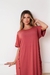Vestido viscolycra longuete botões saia unilateral amplo - comprar online