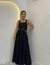 Imagem do Vestido viscose forrado camadas alça larga decote quadrado longo