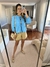 Blusa tricoline manga longa peplum 3 laços - comprar online