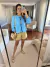 Blusa tricoline manga longa peplum 3 laços - comprar online