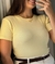 Tee canelada manguinha tons candy na internet