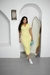 Vestido ribana pólo midi fendas - comprar online