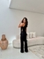Conjunto crepe alfaiataria blusa alongada argolas calça forrado - loja online