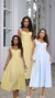 Vestido tricoline busto desenhado rodado elastex costas - Yellow Lily Store