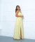 Vestido viscolinho longo alcinha fenda estampa - comprar online