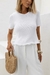 Tee modal canelada gola c franjinhas barra - Yellow Lily Store